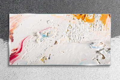 Abstract composition of colors and textures Glass Wall Art