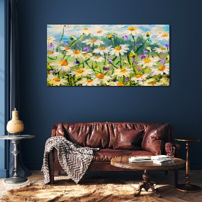 A flower paradise in the summer sun Glass Wall Art