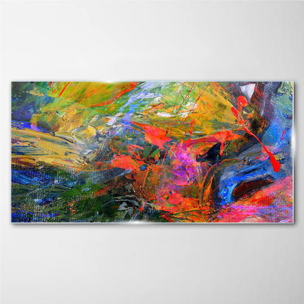 The colorful chaos of nature Glass Wall Art