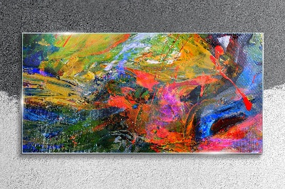 The colorful chaos of nature Glass Wall Art