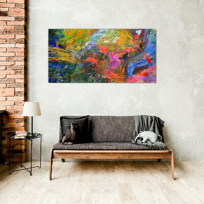 The colorful chaos of nature Glass Wall Art