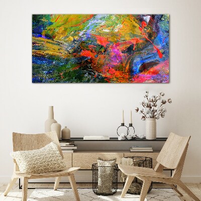 The colorful chaos of nature Glass Wall Art