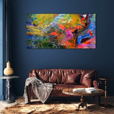 The colorful chaos of nature Glass Wall Art
