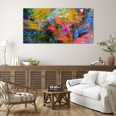 The colorful chaos of nature Glass Wall Art