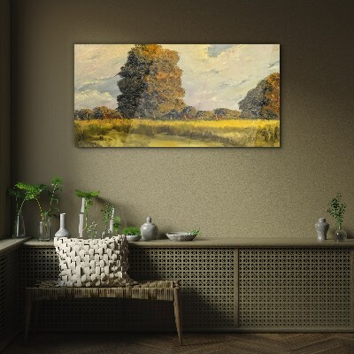 Forest nature sky Glass Wall Art