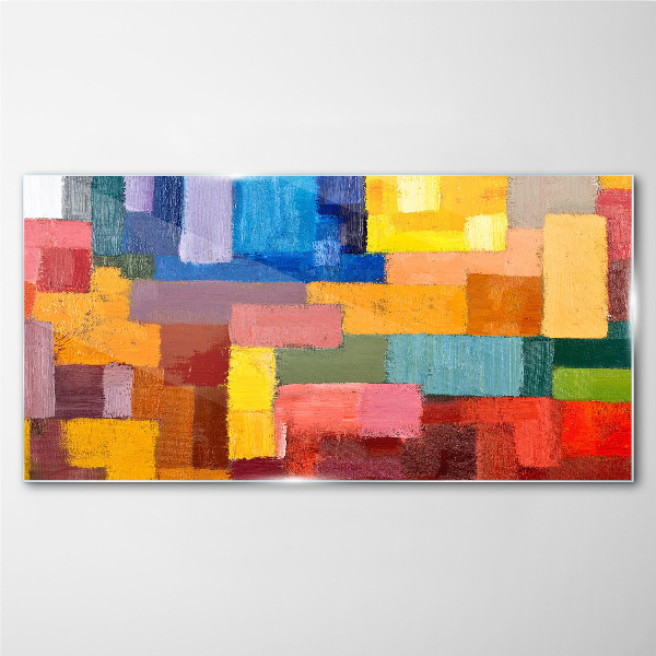 Colorful abstract compositions Glass Wall Art
