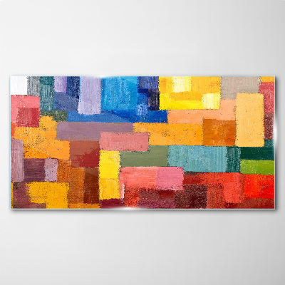 Colorful abstract compositions Glass Wall Art