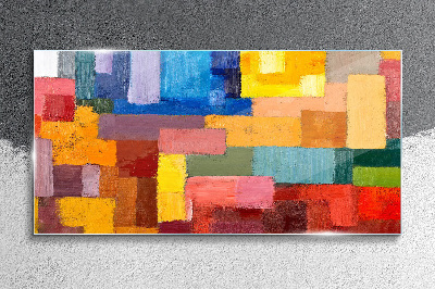 Colorful abstract compositions Glass Wall Art