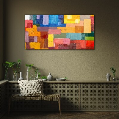 Colorful abstract compositions Glass Wall Art
