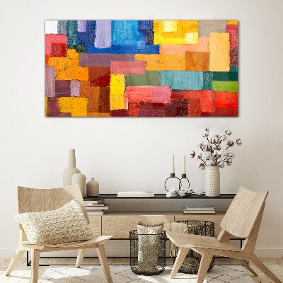 Colorful abstract compositions Glass Wall Art