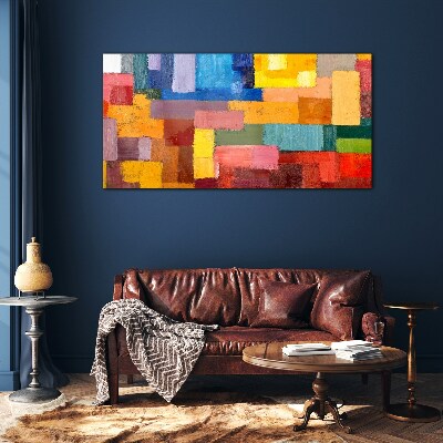 Colorful abstract compositions Glass Wall Art