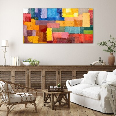 Colorful abstract compositions Glass Wall Art