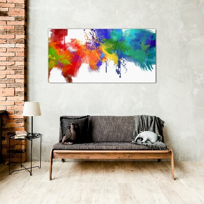 A colorful explosion of emotions Glass Wall Art