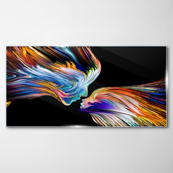 The colors of love and emotions Glass Wall Art