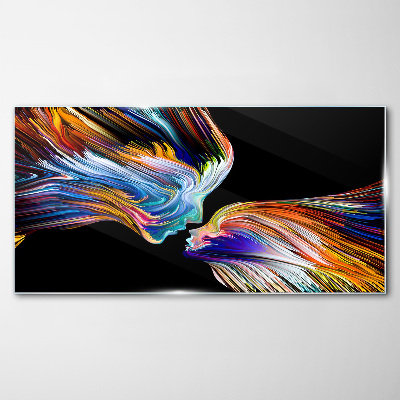 The colors of love and emotions Glass Wall Art