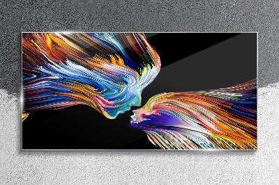 The colors of love and emotions Glass Wall Art