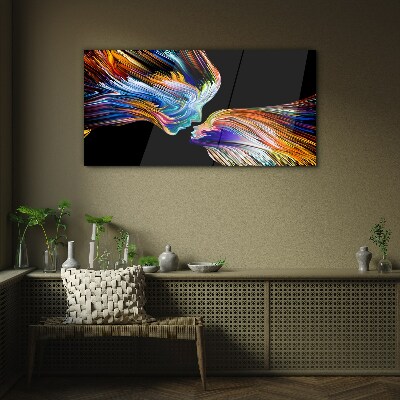 The colors of love and emotions Glass Wall Art