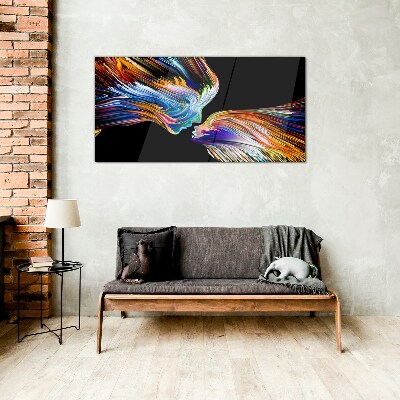 The colors of love and emotions Glass Wall Art