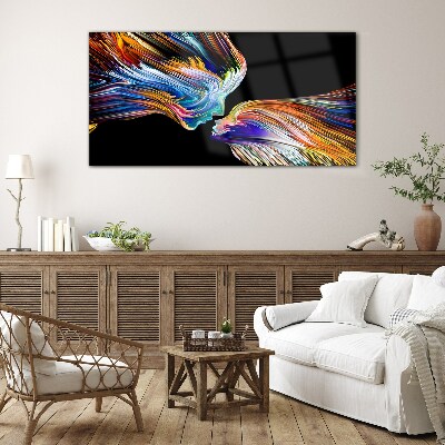 The colors of love and emotions Glass Wall Art
