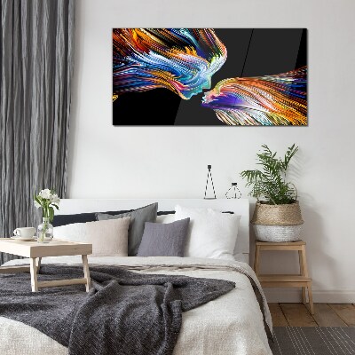The colors of love and emotions Glass Wall Art