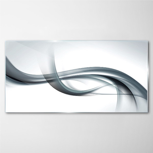 Modern modern waves Glass Wall Art