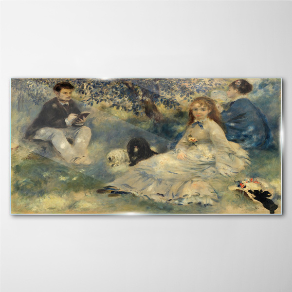 Summer Picnic in the Park Glass Print