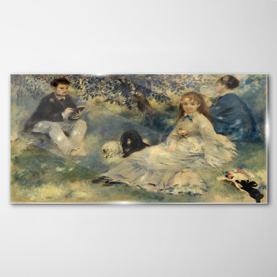 Summer Picnic in the Park Glass Print