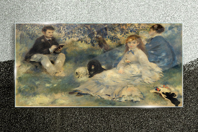 Summer Picnic in the Park Glass Print