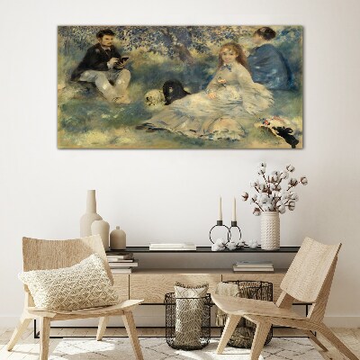Summer Picnic in the Park Glass Print