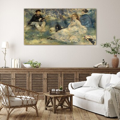 Summer Picnic in the Park Glass Print