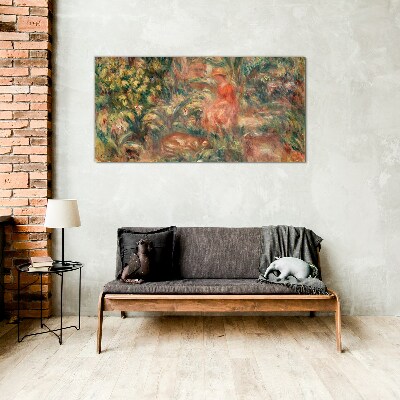 Summer Afternoon in the Garden Glass Print