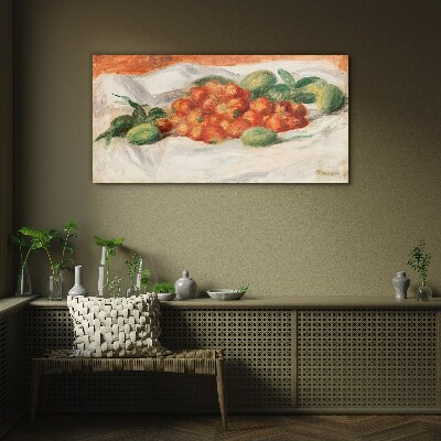 Fruit bouquet on a white background Glass Print