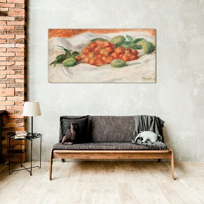 Fruit bouquet on a white background Glass Print