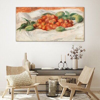 Fruit bouquet on a white background Glass Print