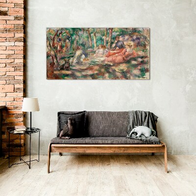 Summer Afternoon in the Park Glass Print