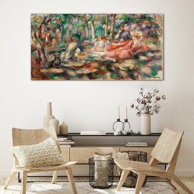 Summer Afternoon in the Park Glass Print