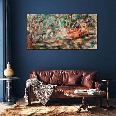 Summer Afternoon in the Park Glass Print