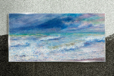 Sea ​​waves sky Glass Wall Art