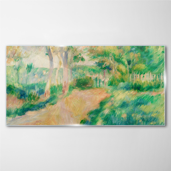 A summer walk among the trees Glass Wall Art