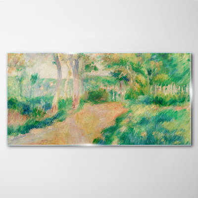A summer walk among the trees Glass Wall Art