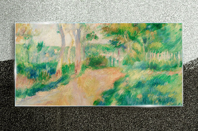 A summer walk among the trees Glass Wall Art