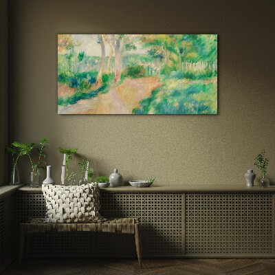 A summer walk among the trees Glass Wall Art