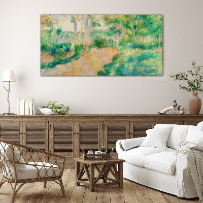 A summer walk among the trees Glass Wall Art