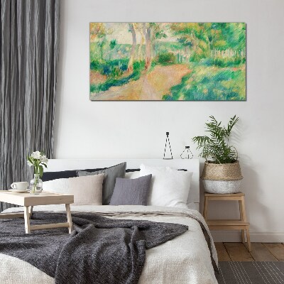 A summer walk among the trees Glass Wall Art