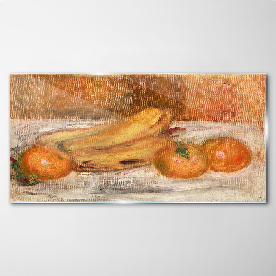 Bananas fruit oranges Glass Wall Art