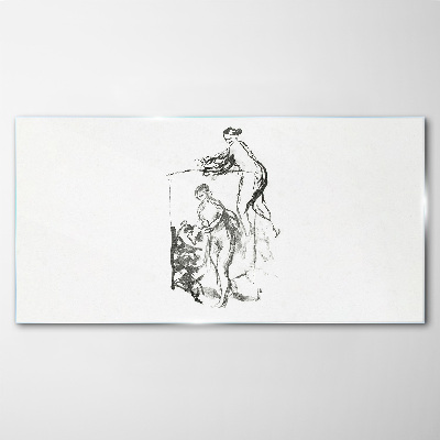 Intimate meeting Glass Wall Art