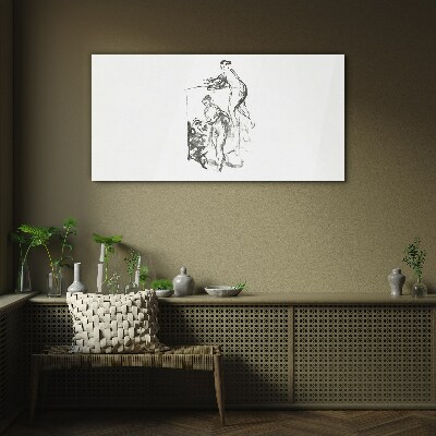 Intimate meeting Glass Wall Art