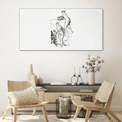 Intimate meeting Glass Wall Art