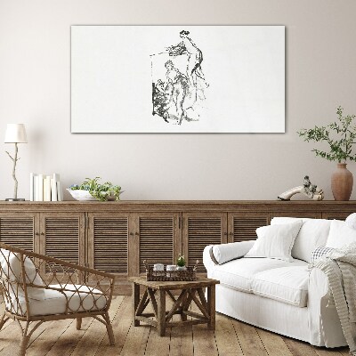 Intimate meeting Glass Wall Art