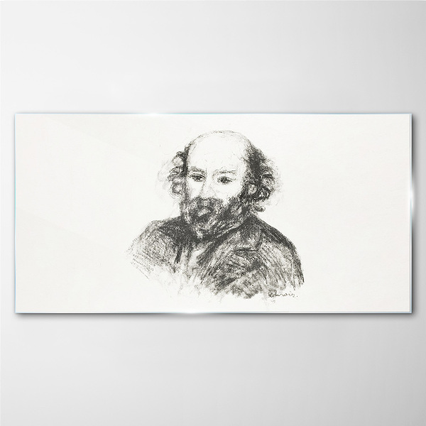 Portrait of a man in a classic style Glass Wall Art